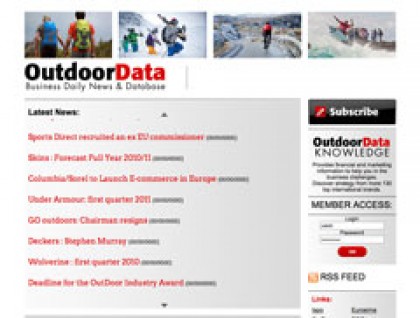 Site OutdoorData.com, developpement, web