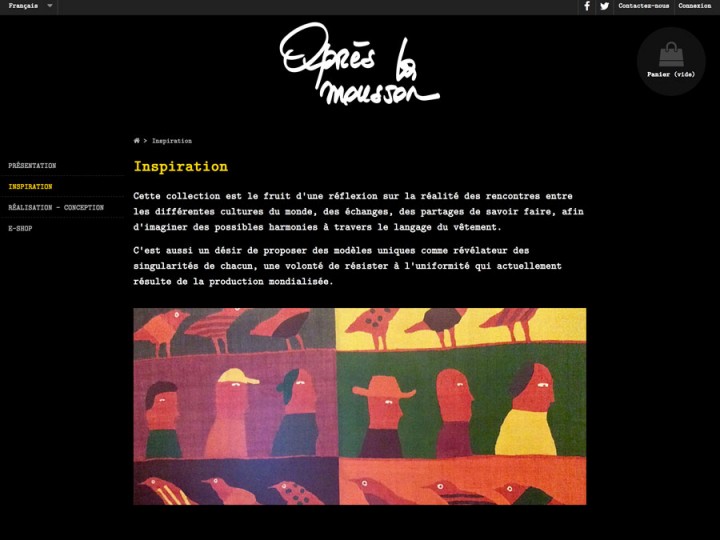 Site apres-la-mousson.com, graphisme, developpement, web