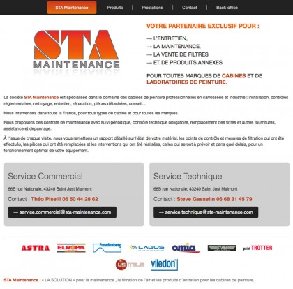 Site web sta-maintenance.com, developpement, web