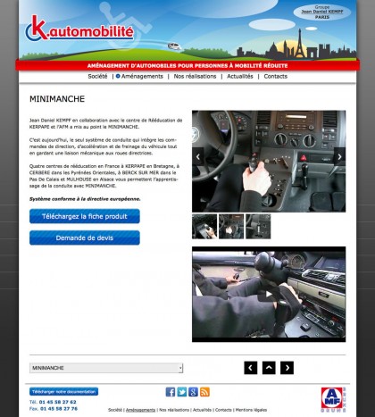 Site web k-automobilite.fr, developpement, web